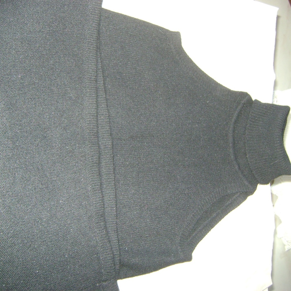 lamb and angora black turtle black sweater